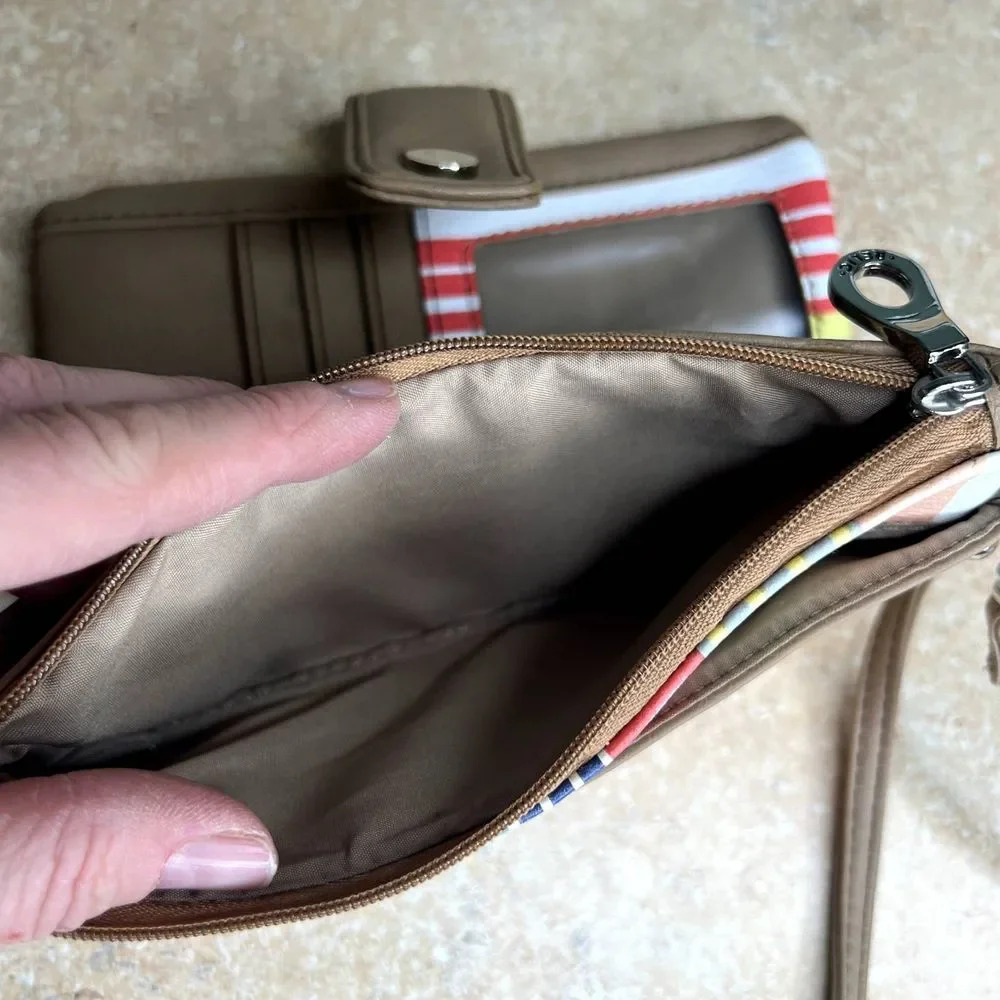 Crossbody Striped Multicolor Wallet - Picture 7 of 14